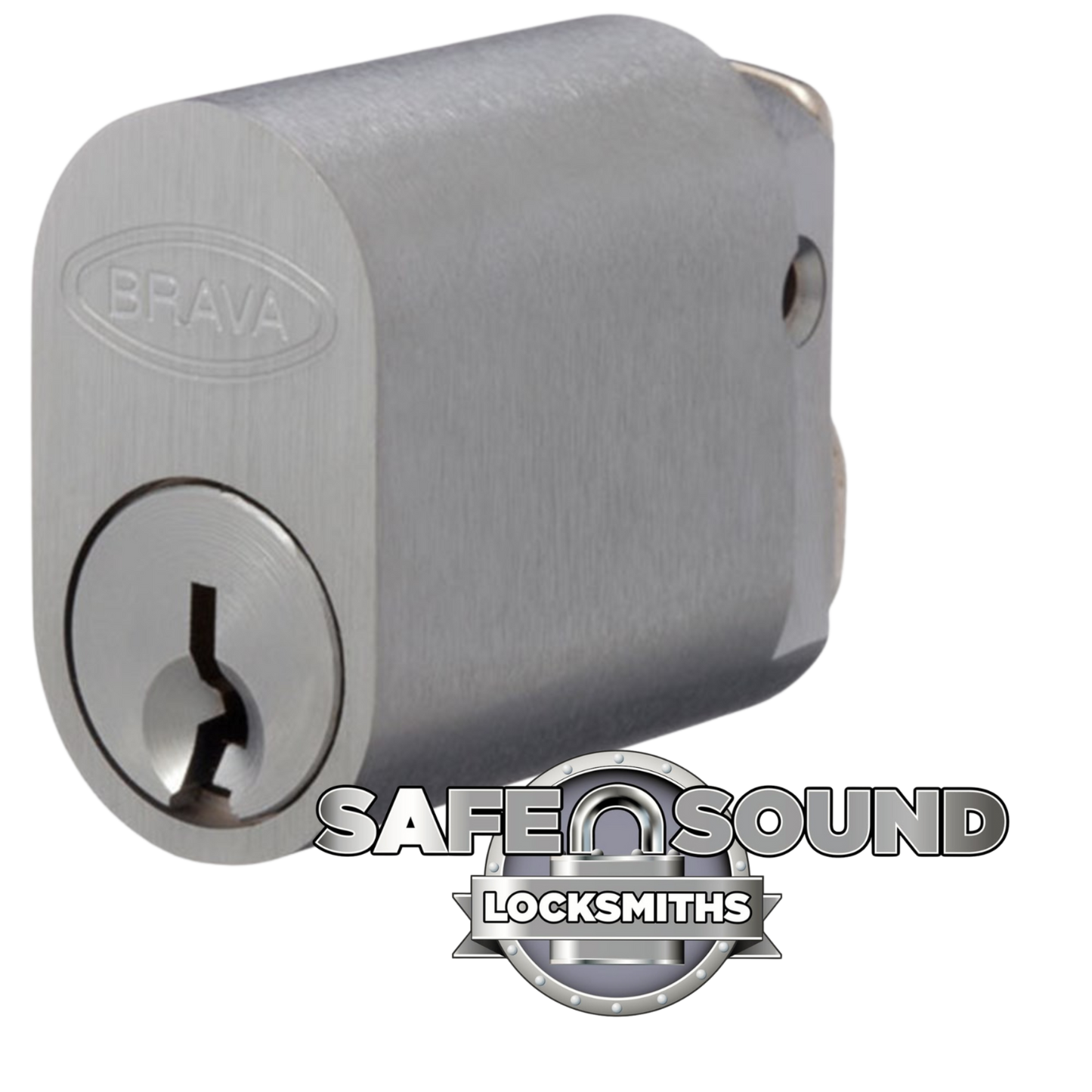 BRAVA 5070USCKA2 Metro Oval Cylinder LW5 Profile KA2 with X W Z & R Cams Satin Chrome - Safe and Sound Locksmiths