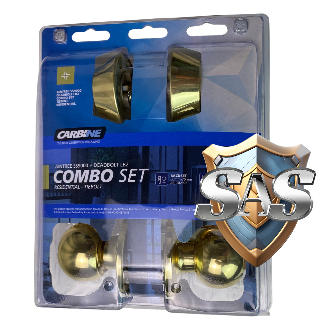 Carbine Aintree SS9000 Tiebolt LB2 Combination Deadbolt, Combo Set -