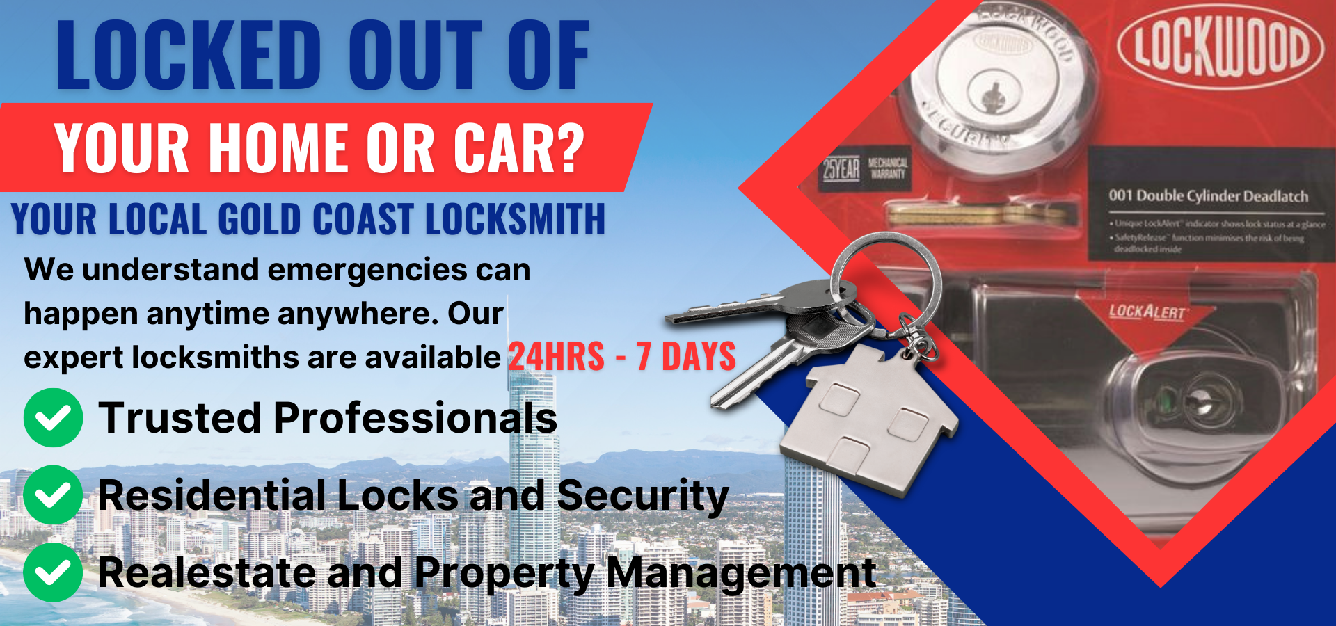 Safe and Sound Locksmiths - Gold Coast to Tweed Heads 24 Hour Locksmith Service