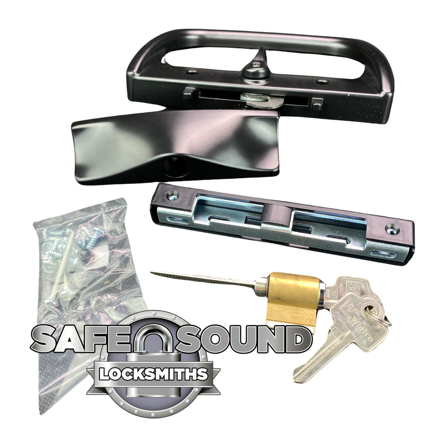 Whitco W540117 Mawson Sliding Door Lockset External Cylinder - Safe and Sound Locksmiths