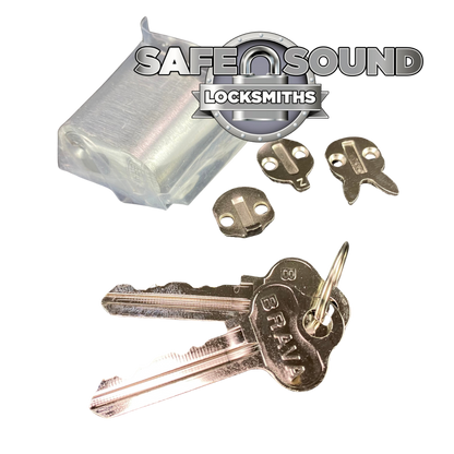 BRAVA Metro Oval Cylinder X W Z & R Cams Satin Chrome - 5070USCKA2 - Safe and Sound Locksmiths