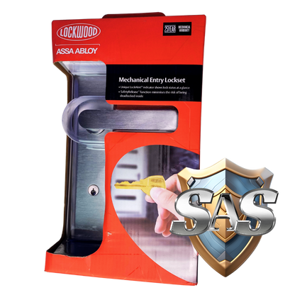 Lockwood NXV12 Nexion Vision Entrance Lockset Satin Chrome - NXV12/1L3SC