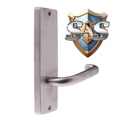 Lockwood Furniture Square End Plate Visible Fix with 70 Lever Satin Chrome - 1905/70SC - Handle